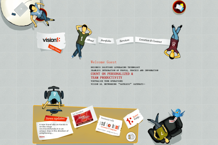Vision18 Technologies website preview